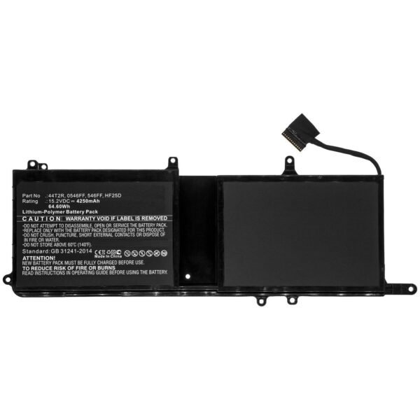 Laptop Battery for Dell  64.60Wh 15.2V 4250mAh 64.60Wh  Li-Pol 15.2V 4250mAh Black for DELL Notebook, Laptop Alienware 15 R3 Max-Q,