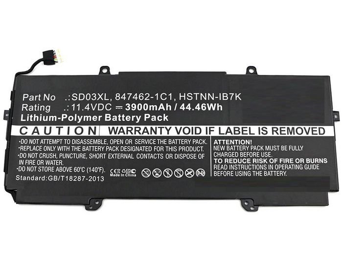 Img_27445088-1 Laptop Battery for HP 44.46Wh 11.4V 3900mAh 44Wh Li-Pol 11.4V 3900mAh Black, Chromebook 13 G1 - Image 1