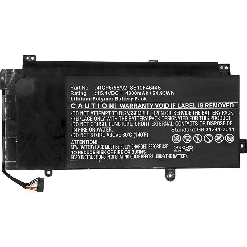 Img_27445155.jpg Laptop Battery for Lenovo 60.80Wh 15.2V 4000mAh 61Wh Li-Pol 15.2V 4000mAh Black, 20DQ001KUS, ThinkPad Yoga 15 - Image 1
