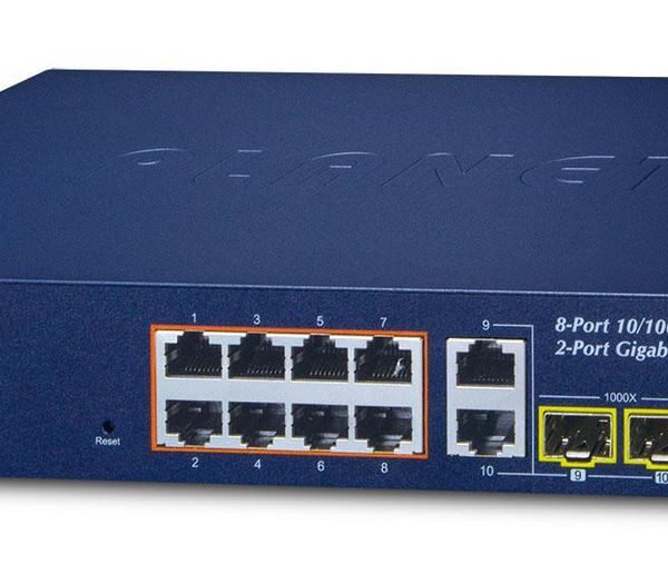 8-Port 10/100TX 802.3at High Power POE +  2-Port Gigabit TP/SFP Combo Managed Ethernet Switch (120W)