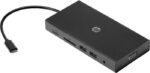 Travel USB-C Multi Port Hub 1C1Y5AA, Wired, USB 3.2 Gen 1  (3.1 Gen 1) Type-C, 10,100,1000 Mbit/s, Black, MicroSD (TransFlash), SD, China - Image 2