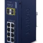IP30 Industrial 8-P 10/100/100 + 2-P 100/1000X SFP Ethernet Switch (-40~75 degrees C)