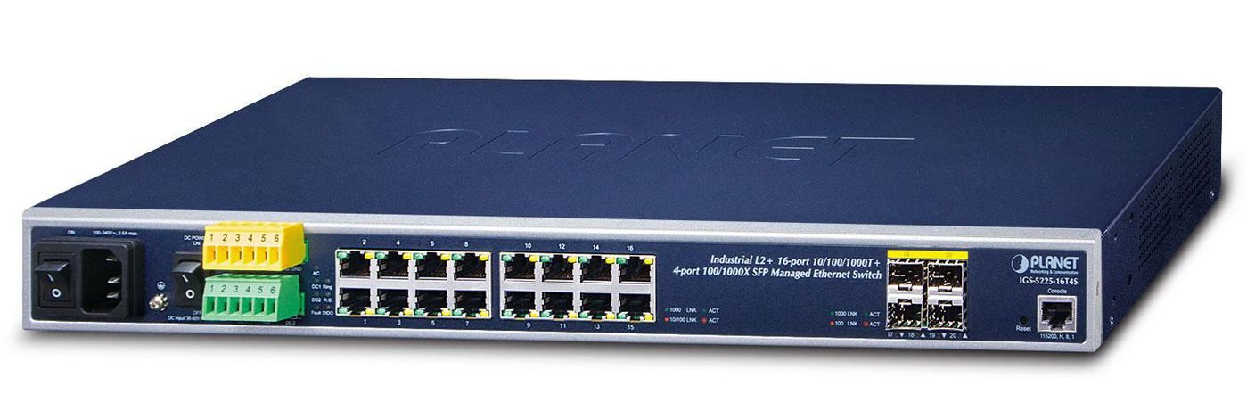 Img_27523802.jpg IP30 19" Rack Mountable Ind L2+/L4 Managed Ethernet Switch 16x1000T + 4x100/1000X SFP (-40 to 75 C, AC + 2 DC, DIDO, ERPS Ring, 1588) - Image 1