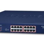 16-Port 10/100/1000T 802.3at PoE + 2-P 1000X SFP Gigabit Switch with smart color LCD 300W PoE Budget Std/VLAN/Extend mode PoE