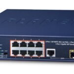 8-Port 10/100TX 802.3at PoE + 1-P 10/100/1000T + 1-P 100/1000X SFP Desktop Switch (120W PoE Budget, Standard/VLAN/Extend mode, 10-inc