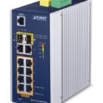 IP30 Industrial L2+/L4 8-Port 1000T 802.3at PoE + 2-Port 10/100/1000T + 2-Port 100/1000X SFP Full Managed Switch (-40 to 75 C, dual