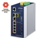 IP30 Industrial L2+/L4 4-Port 60W 1000T Ultra PoE+ 1-Port 1000T + 2-port 100/1000X SFP Full Managed Switch (-40 to 75 C, dual redundant