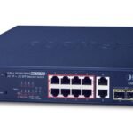8-Port 10/100/1000T 802.3at PoE + 2-Port 10/100/1000T 2-Port 1000SX SFP Gigabit Switch with smart color LCD (120W PoE Budget, Standard