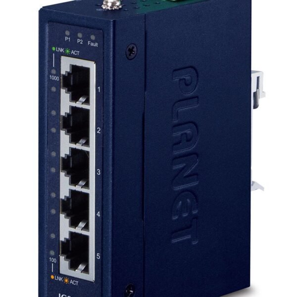 IP30 Compact size 5-Port 10/100/1000T Gigabit Ethernet Switch (-40~75 degrees C)