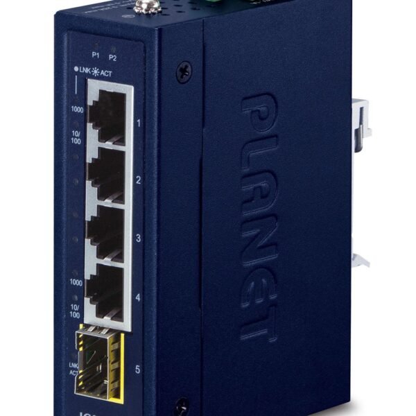 IP30 Compact size 4-Port 10/100/1000T + 1P 100/1000X SFP Gigabit Ethernet Switch