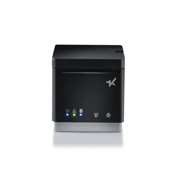 MCP21LB Black, Thermal Printer Ethernet LAN & USB interfaces Autocutter - partial cut  (11mm top margin)  StarPRNT emulation Incl EU & UK PSU