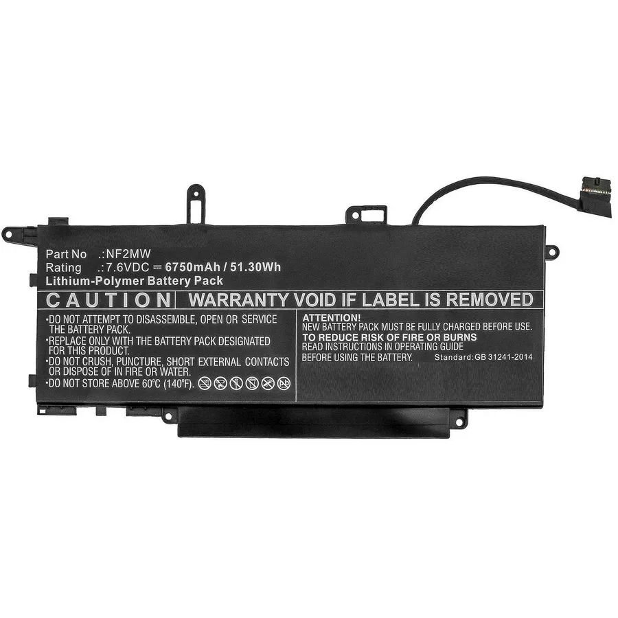Img_27704615.jpg Laptop Battery for Dell 51.30Wh 7.6V 6750mAh 51Wh Li-Po 7.6V 6750mAh Black for Latitude 7310 2-in-1, Latitude 7400 2-in-1, - Image 1