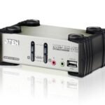 2 port KVMP SWITCH PS2/USB +  Aud SUP 2XUSB USB 2.0 KVMP  Switch with Audio & OSD Support (2 KVM Cables included)