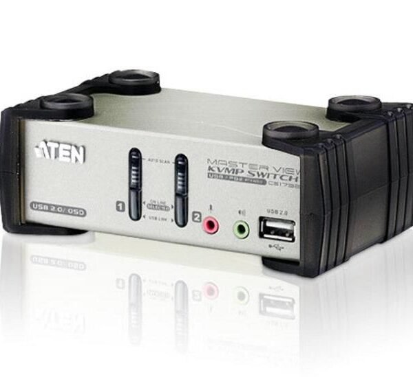 2 port KVMP SWITCH PS2/USB +  Aud SUP 2XUSB USB 2.0 KVMP  Switch with Audio & OSD Support (2 KVM Cables included)