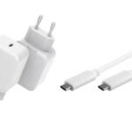 USB-C Charger with 1meter  USB-C Cable 20W  5V-12V/1.5A-3A Output: USB-C PD QC3.0, Input: 110-230V EU Plug, for mobile