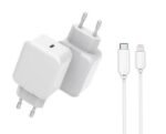 USB Charger for iPhone & iPad 20W 5V-12V/1.6A-3A Output:  USB-C female PD QC3.0 Input: 110-230V EU Wall, for mobile phones, tablets &
