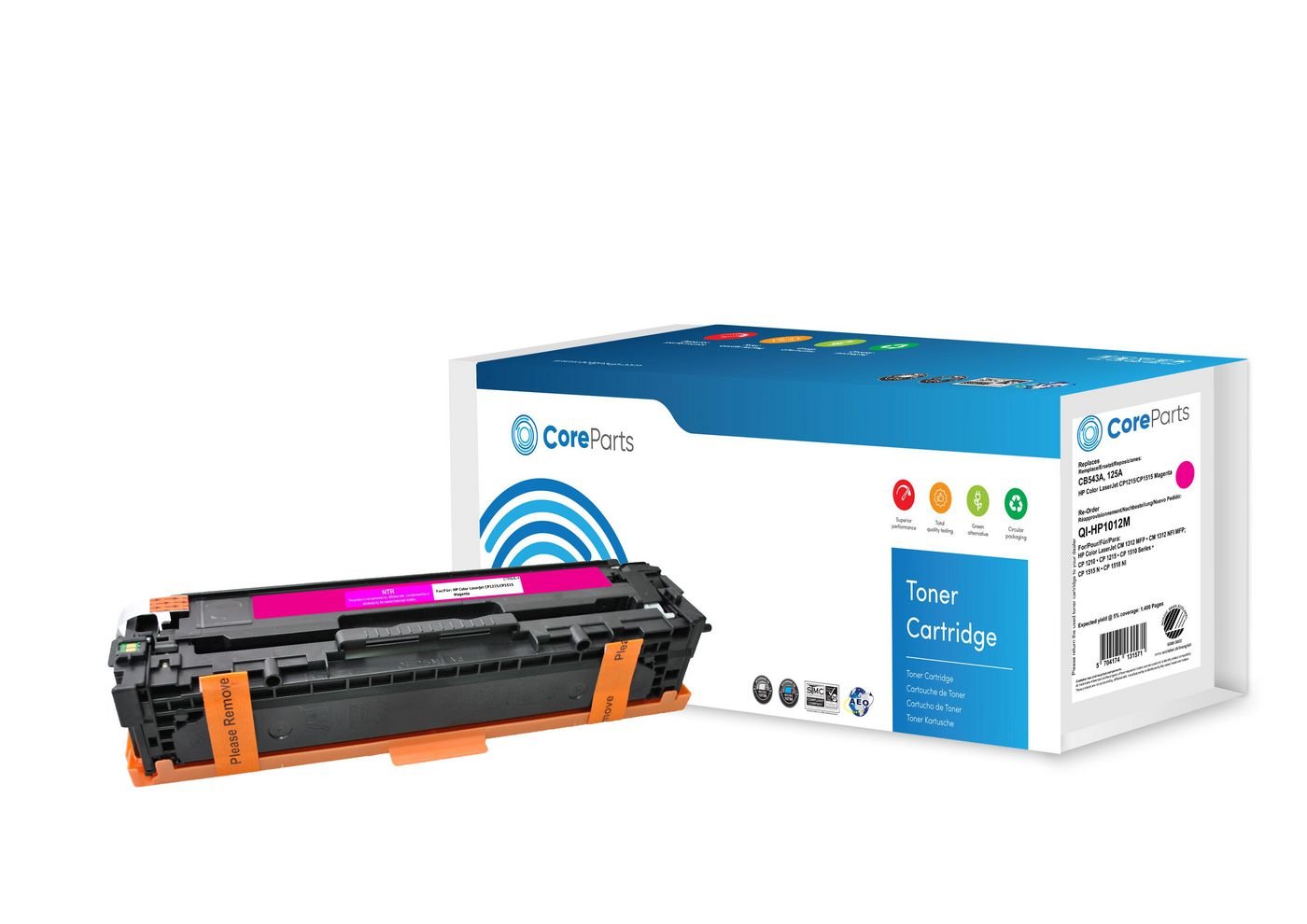 Img_27929170.jpg Toner Magenta CB543A Pages: 1.400, Nordic Swan HP Color LaserJet CP1215/CP1515 (125A) Series - Image 1