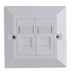 CAT6 Faceplate Dual Gang UK  Type 86*86mm CAT6 Faceplate  Dual Gang UK Type 86*86mm