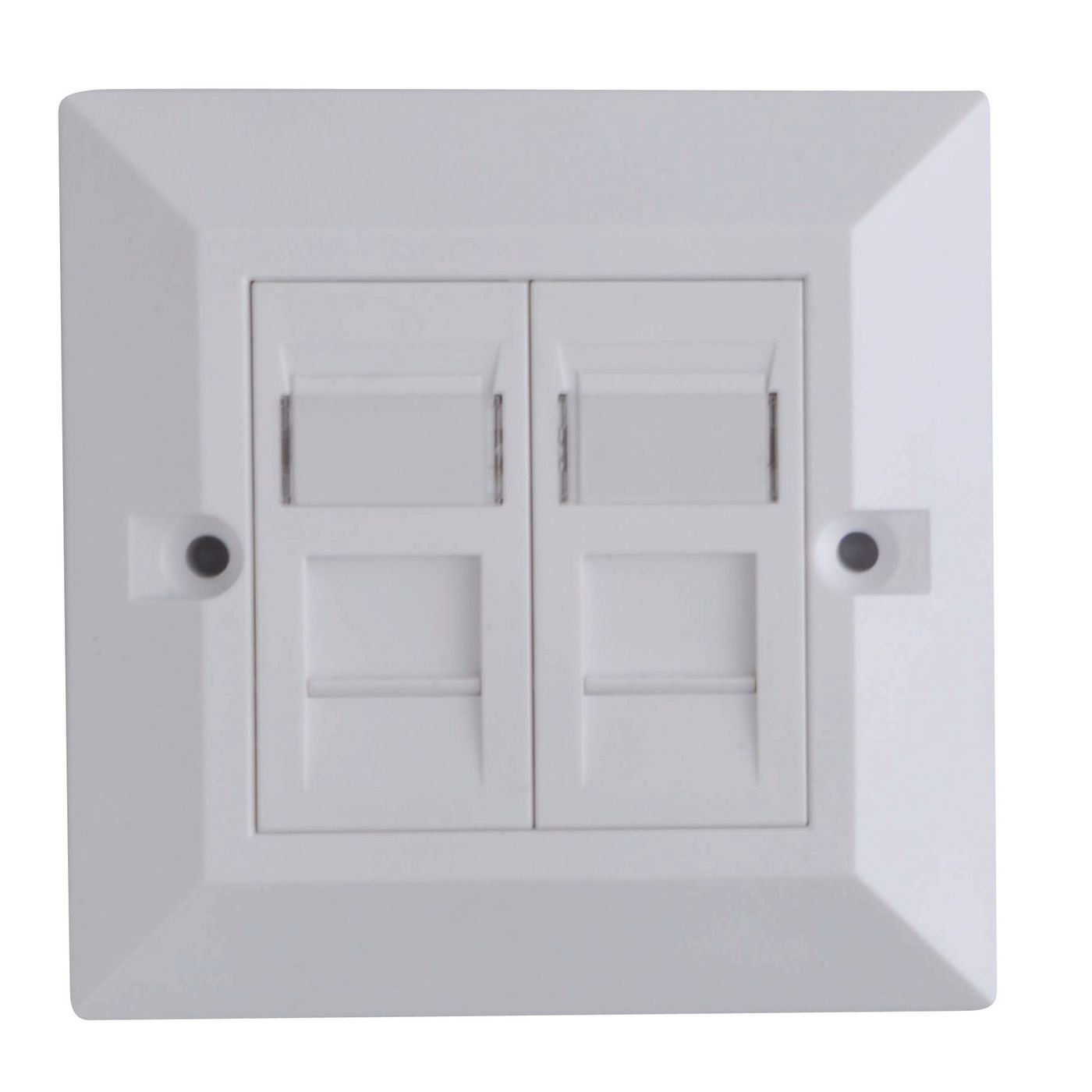 Img_27940739.jpg CAT6 Faceplate Dual Gang UK Type 86*86mm CAT6 Faceplate Dual Gang UK Type 86*86mm - Image 1