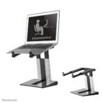 NSLS200, Foldable Laptop  Stand, 10-17", Max 5 kg,  H:20,7-26,7 cm, Compact, Universal - Silver laptop stand, Notebook stand,