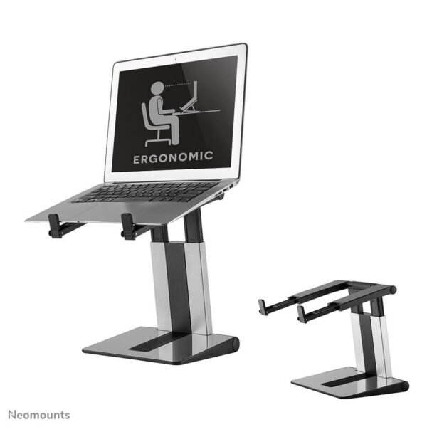 NSLS200, Foldable Laptop  Stand, 10-17", Max 5 kg,  H:20,7-26,7 cm, Compact, Universal - Silver laptop stand, Notebook stand,