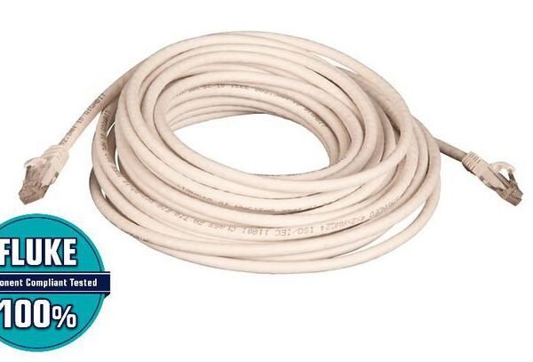 Cat6A U/UTP network cable,  white, LSZH 10M
