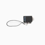 USB-C to USB3.0 A adapter M-F  with Lanyard for cable  mounting, Black