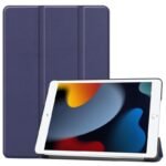 Cover for iPad 7/8/9 - Dark  Blue for iPad 7/8/9  (2019-2021) 10.2inch Tri-fold Caster Hard Shell Cover with Auto Wake Function -