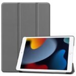 Cover for iPad 7/8/9 - Gray for iPad 7/8/9 (2019-2021)  10.2inch Tri-fold Caster Hard Shell Cover with Auto Wake Function - Gray