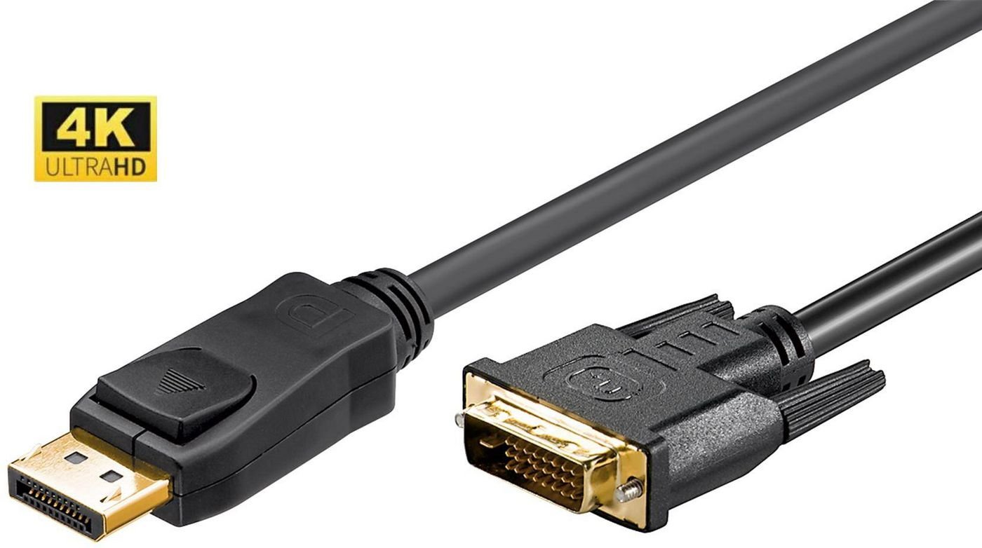 Img_28193757.jpg DisplayPort to DVI-D Cable 5m DP v1.2- DVI-D 24+1, Dual-Link OD: 6.0mm, supports resolution up to 1920 x 1080P - Image 1