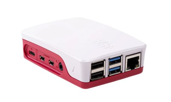 Img_28215557-1 Pi Pi 4 Case Red White - Image 1