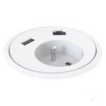 Powerdot - 1 Power 1 Data 1  USB Charger, French version,  White