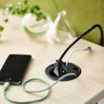 Powerdot - 1 Power 4  Cable-Throughs, Adjustable,  Black - Image 3