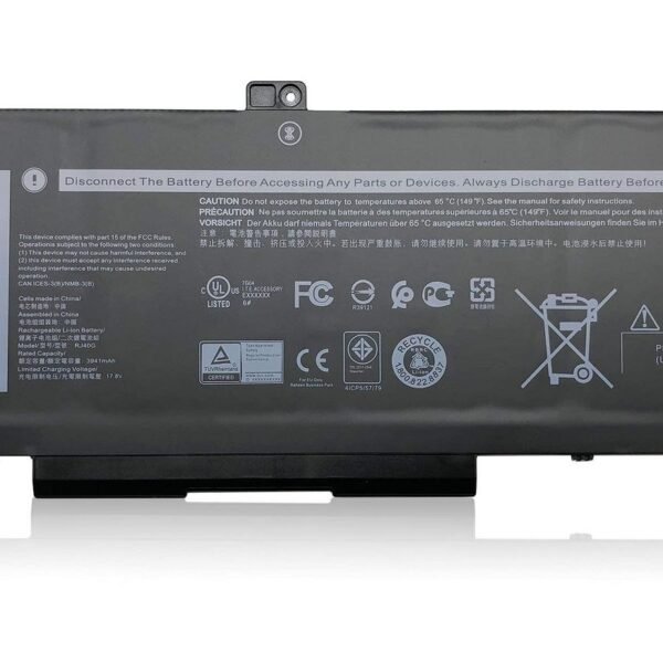 Laptop Battery for Dell  62.32Wh 15.2V 4100mAh 62.32Wh  Li-ion 15.2V 4100mAh Black for  Latitude 14 5420, Latitude 14 5420 CHKFM,