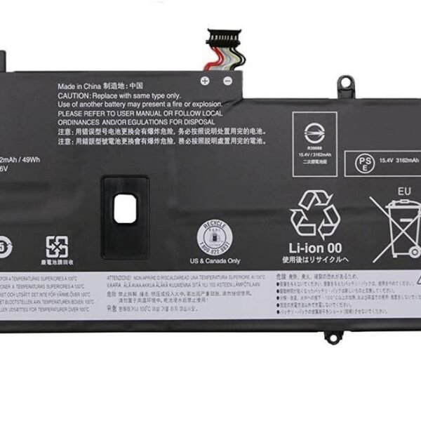 Laptop Battery for Lenovo  49.92Wh 15.36V 3250mAh 50Wh  Li-ion 15.36V 3250mAh Black for Lenovo Notebook, Laptop ThinkPad X1 Carbon