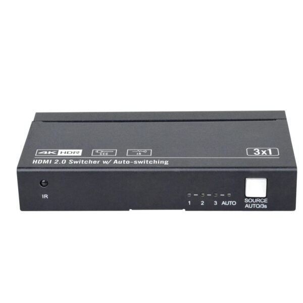 HDMI switcher 3x1 4K@60Hz  with CEC and IR .
