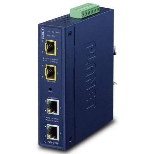 Img_28388155.jpg Industrial 2-Port 10/100/1000T + 2-Port 100/1000/2500X SFP Managed Media Converter - Image 1