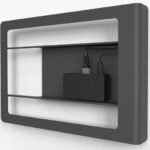Front Mount for iPad 10.2  with Redpark Gigabit + Power  Over Ethernet