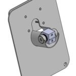 SpacePole DuraTilt extension   for MultiGrip- Samsung KM24A  - WHITE - Front plate made for Samsung Kiosk, White