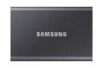 Portable SSD T7 1000 GB Grey Samsung Portable SSD T7, 1000  GB, USB Type-C, 3.2 Gen 2 (3.1 Gen 2), 1050 MB/s, Password protection, Grey