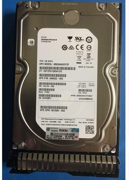 HDD 2TB 6G 7.2K LFF SATA SC SPCL