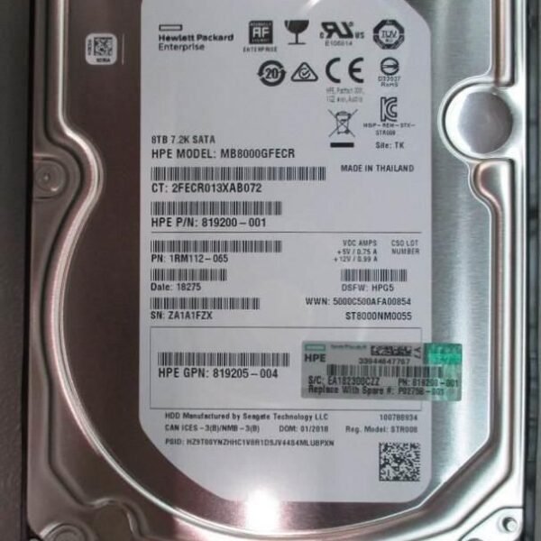 DRV HDD 8TB 7.2K LFF 512E DS SC SPCL