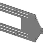Kiosk straight bracket  Portrait 22" to 15" -WHITE-