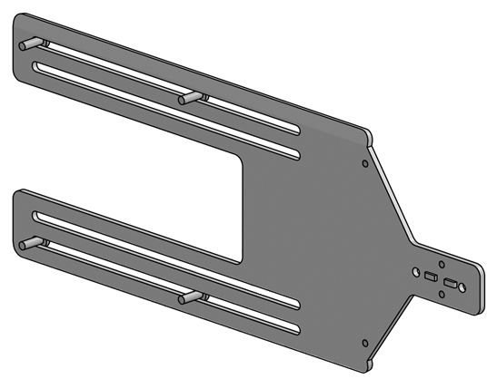 Img_28711131.jpg Kiosk straight bracket Portrait 22" to 15" -WHITE- - Image 1