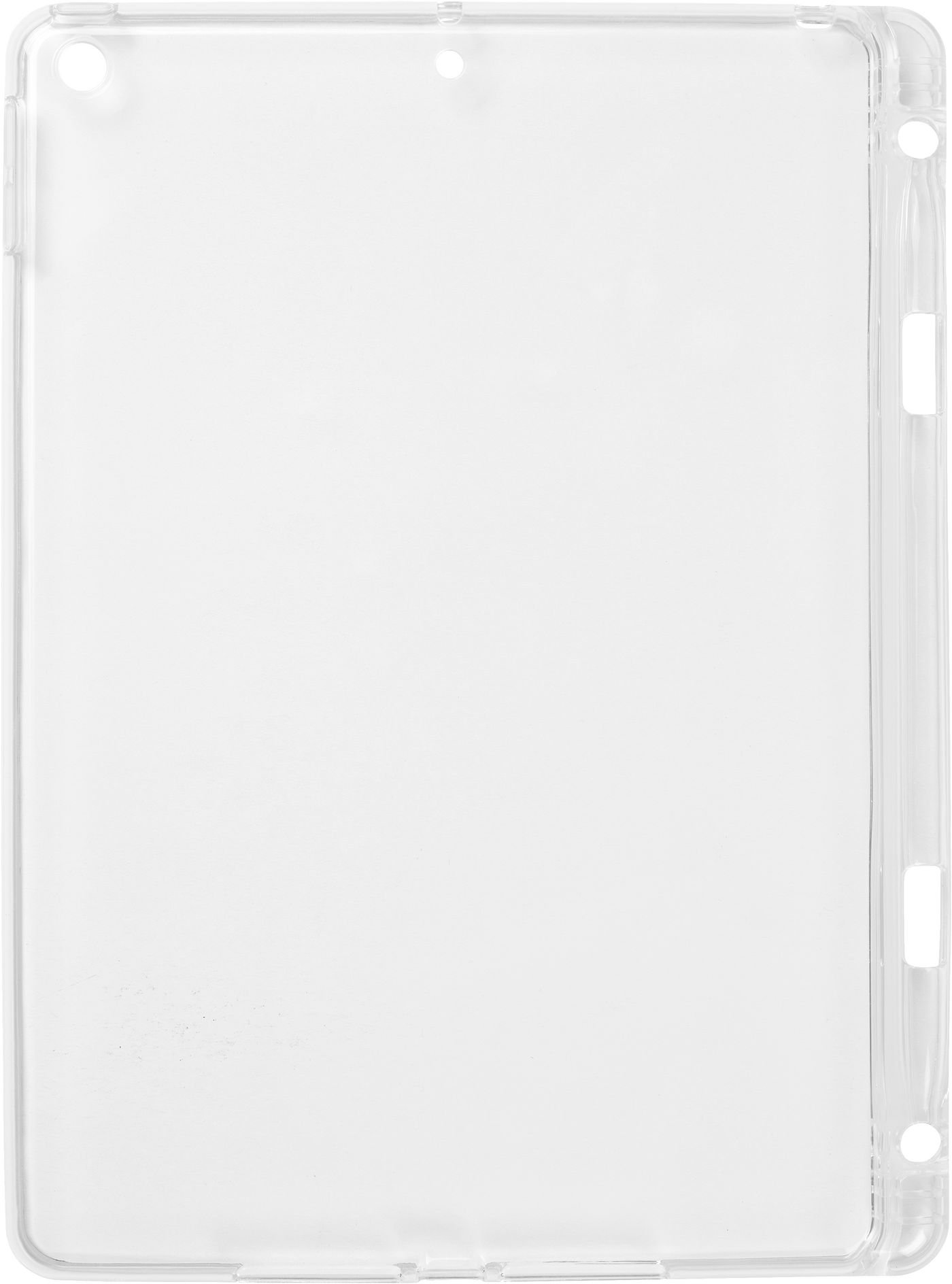 Img_28770286.jpg iPad 10.2 (2020/2019). MEMPHIS Shockproof backcover Clear. Soft TPU with pencil slot. - Image 1