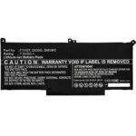 Laptop Battery for Dell  44.08Wh 7.6V 5800mAh 44Wh 4  cells Li-Po 7.6V 5800mAh black, DELL Latitude 12 7000, Latitude 12 7290,
