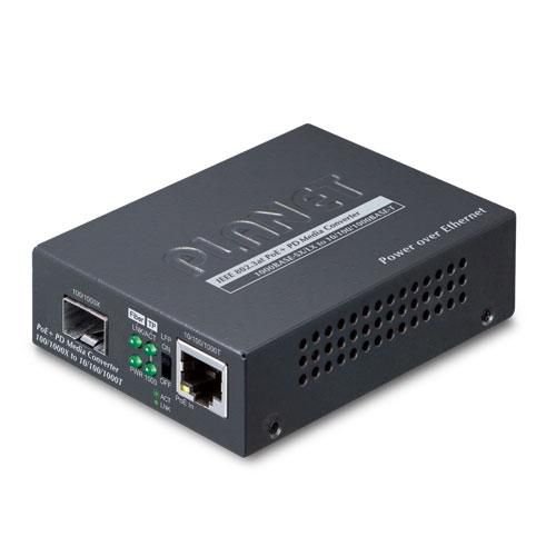Img_28940964.jpg 802.3at PoE+ PD 10/100/1000BASE-T to 100/1000BASE-X SFP Media Converter (PoE PD, LFP supported) - Image 1