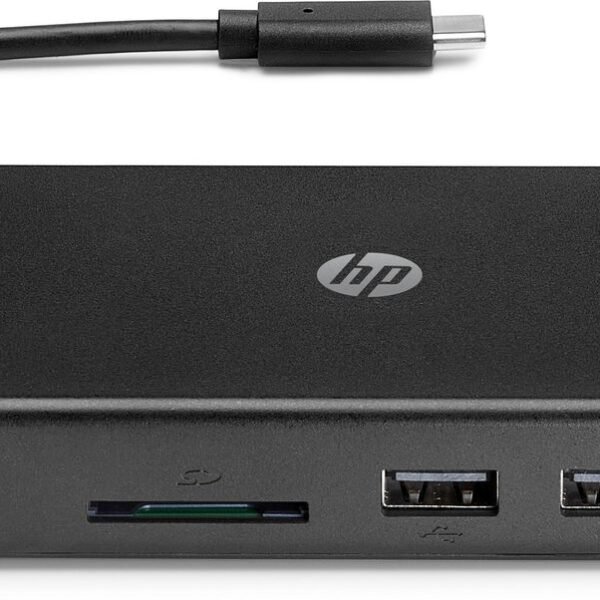 Travel USB-C Multi Port Hub 1C1Y5AA, Wired, USB 3.2 Gen 1  (3.1 Gen 1) Type-C, 10,100,1000 Mbit/s, Black, MicroSD (TransFlash), SD, China