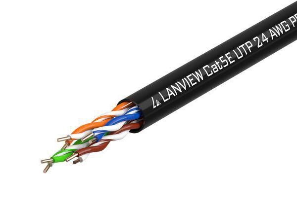 Cat5e U-UTP Network Cable  4x2xAWG24 Black PE 305m