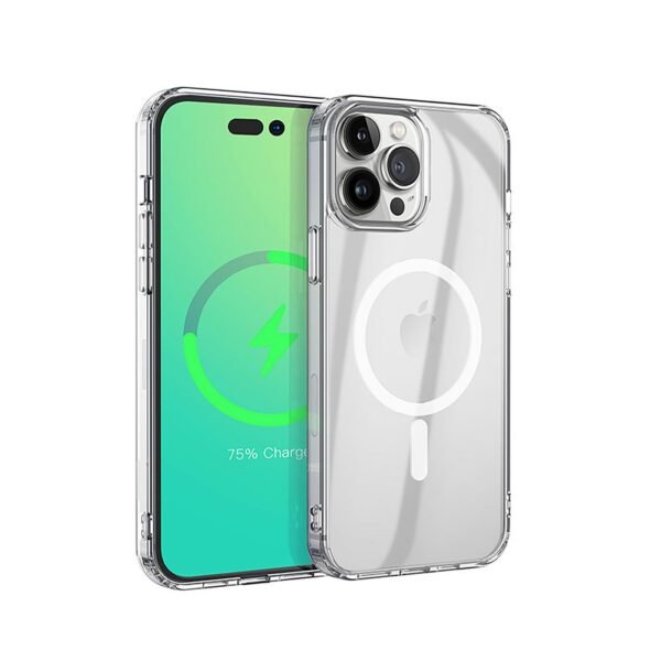 BERLIN iPhone 14 Pro Max  Clear Magnetic Cover.  Material: TPU and PC